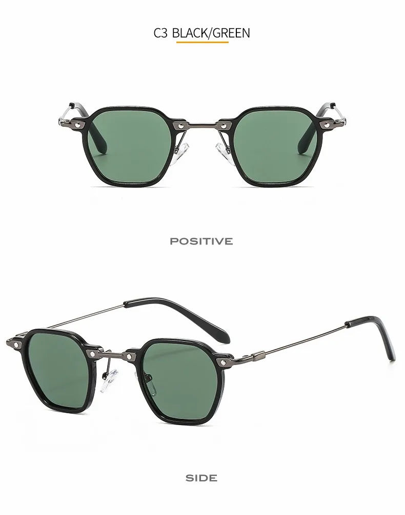 2025 Small Punk Sunglasses For Women And Men Square Sun Glasses Frames Female Hip-Hop Retro Shades Mirror Gafas De Sol UV400