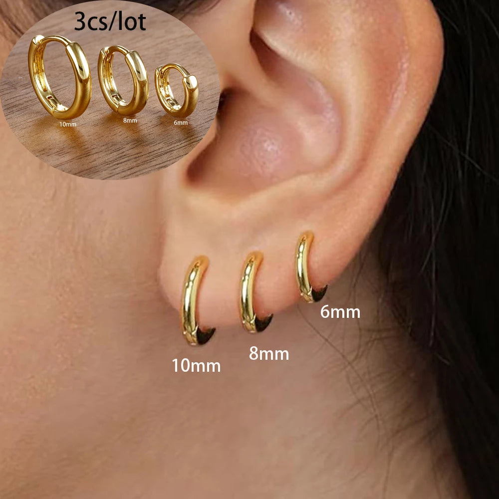Stainless Steel Round Star Drop Earrings