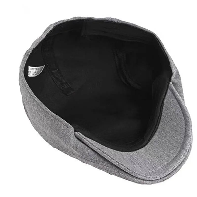 2025 Men berets Fashion Beret Solid Color Soft Top Casual Beanie Retro Literary Forward Cap Peak Cap Driver Hat Gift