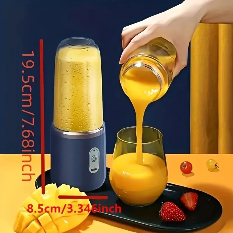 Portable Electric Blender Bottle 6 Blades Smoothie Maker