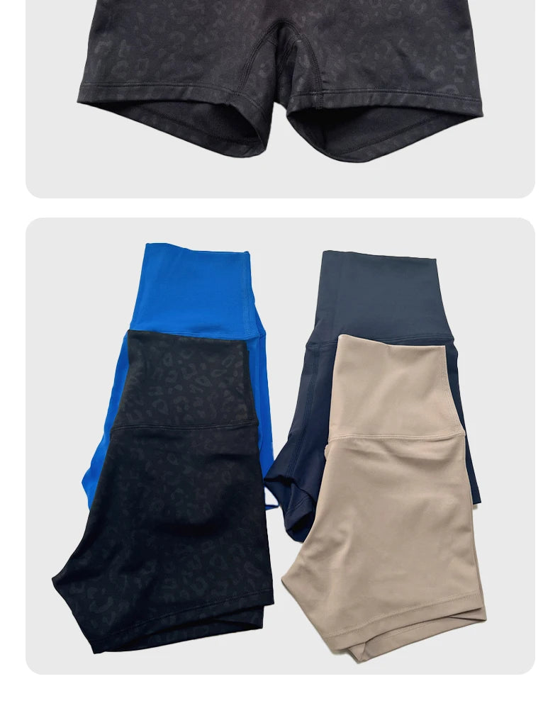 Sexy Solid Color Women Fitness Sport Short High Waist Athletic Yoga Short Leg Cycling Comprehensive Training Jogging Squat Proof