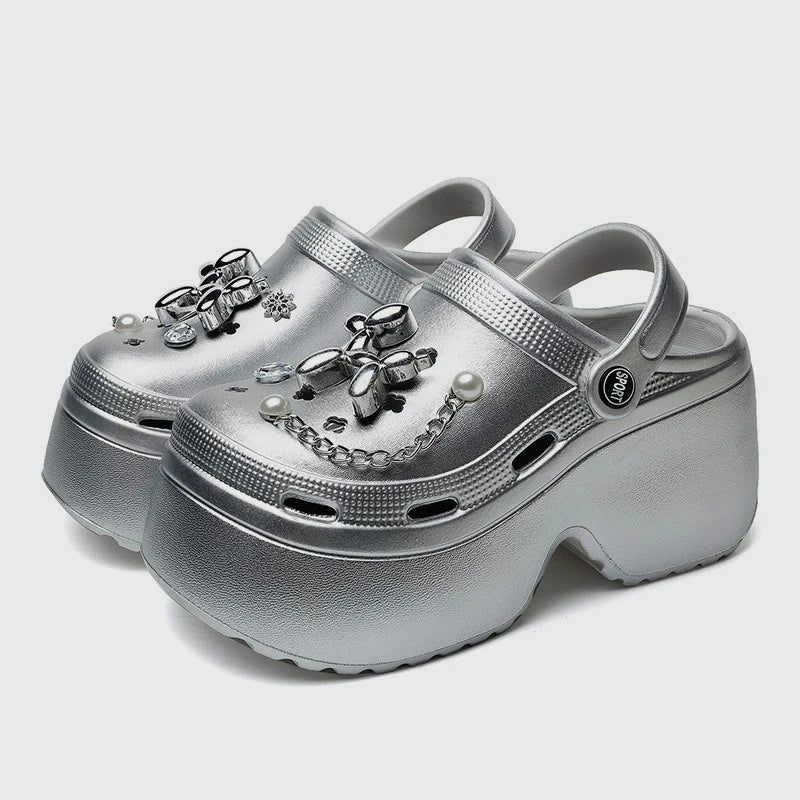 Women's Platform Clogs Summer 2025 Comfortable Slip On Wedge Sandals