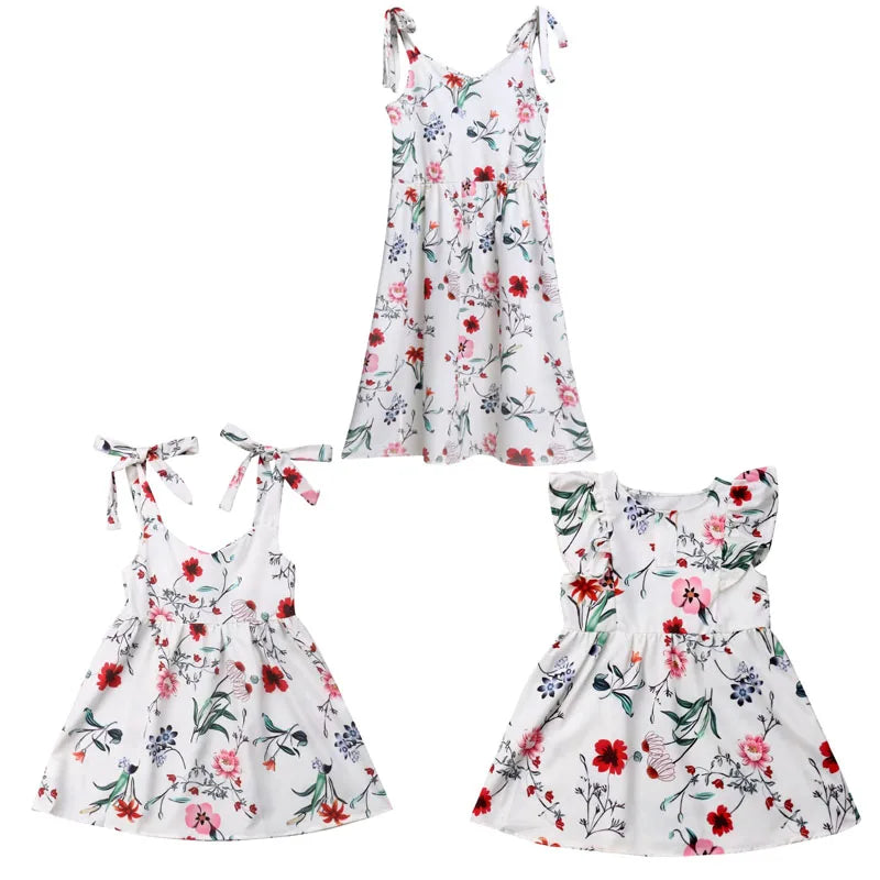 Mother Daughter Family Matching Dress Set