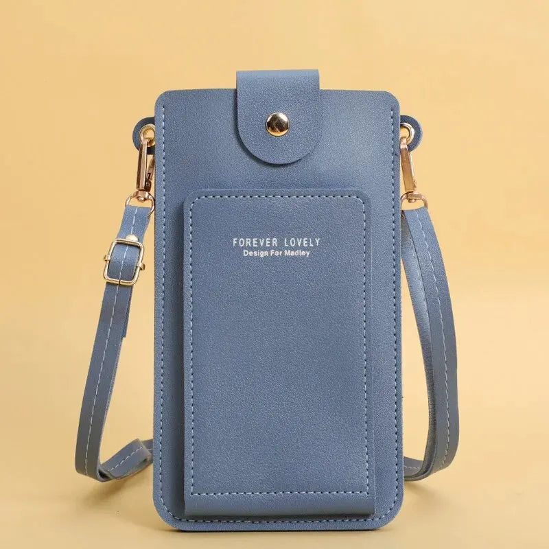 Soft Leather Wallets Touch Screen Cell Phone Shoulder Purse