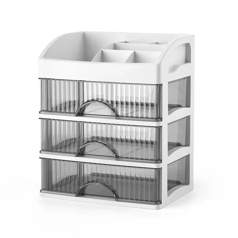Drawer Style Storage Box High-capacity Desktop Clutter Dustproof Organizer Transparent Jewelry Skin Care Products Storage Box