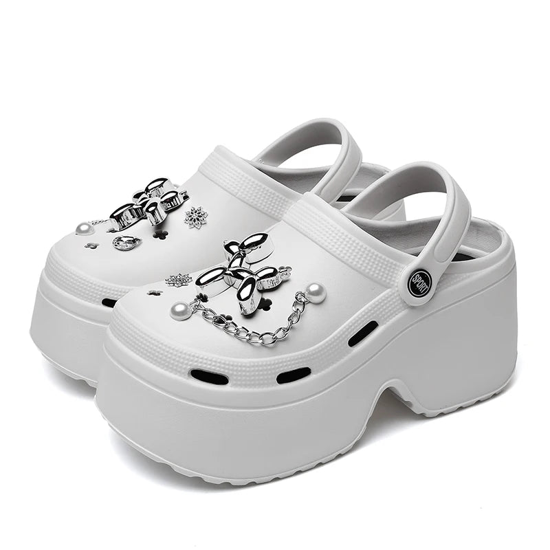 Women's Platform Clogs Summer 2025 Comfortable Slip On Wedge Sandals