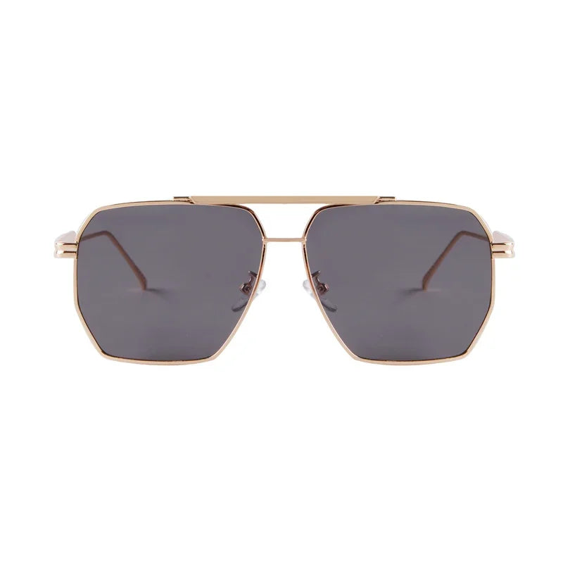 2025 New Fashion Men's Sunglasses Brand Design Square Alloy Frame Trend Retro Outdoor Driving Mirror UV400 Sunshade Sunglasses