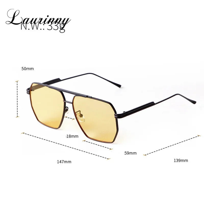 2025 New Fashion Men's Sunglasses Brand Design Square Alloy Frame Trend Retro Outdoor Driving Mirror UV400 Sunshade Sunglasses