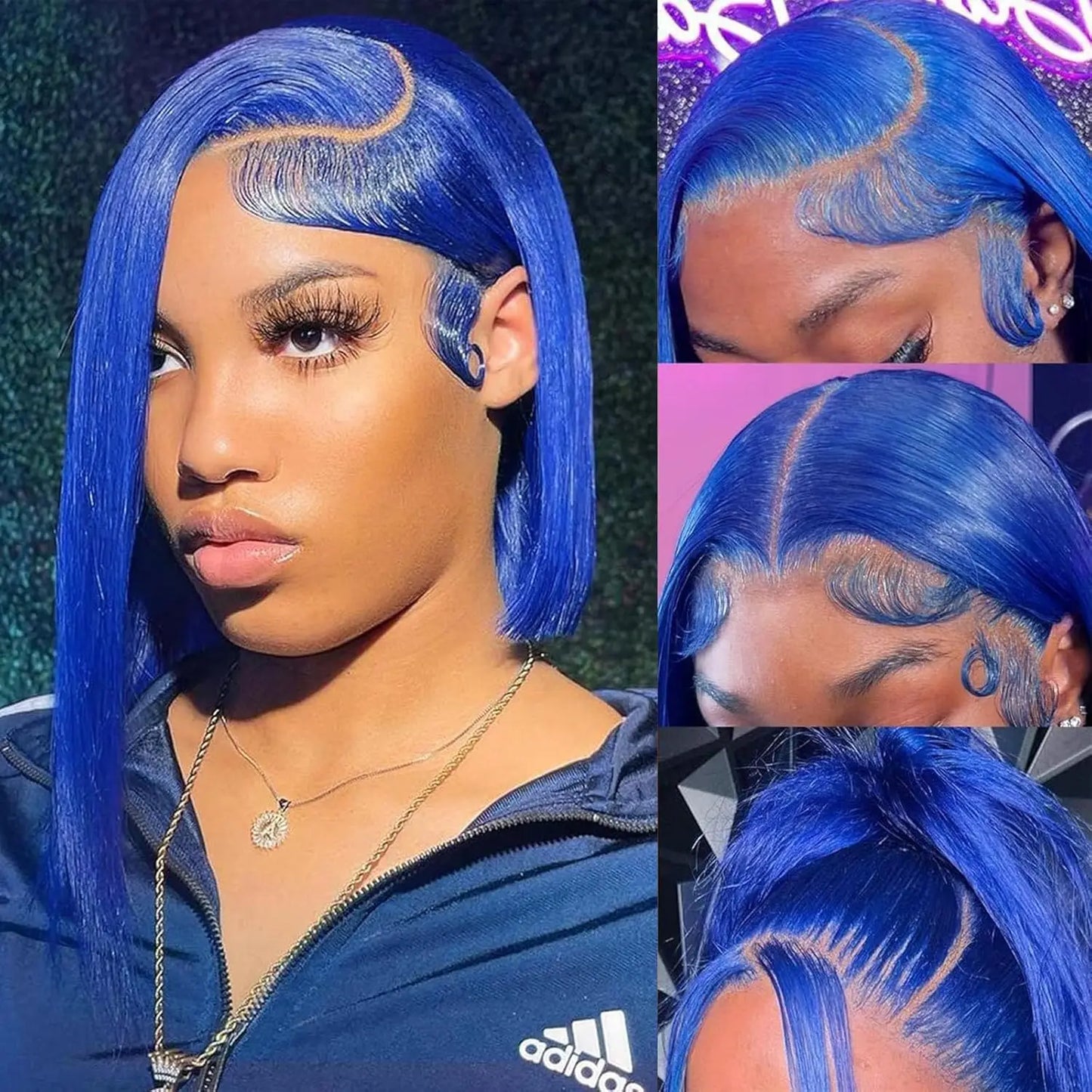 Mint Green Bob Wig Human Hair 200% Density 13x4 Transparent Straight Lace Front Wigs Pre Plucked with Baby Hair for Black Women