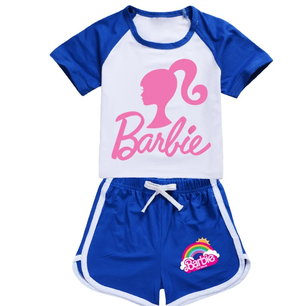 Barbie T-shirt And Shorts Sports Suit for Boys and Girls