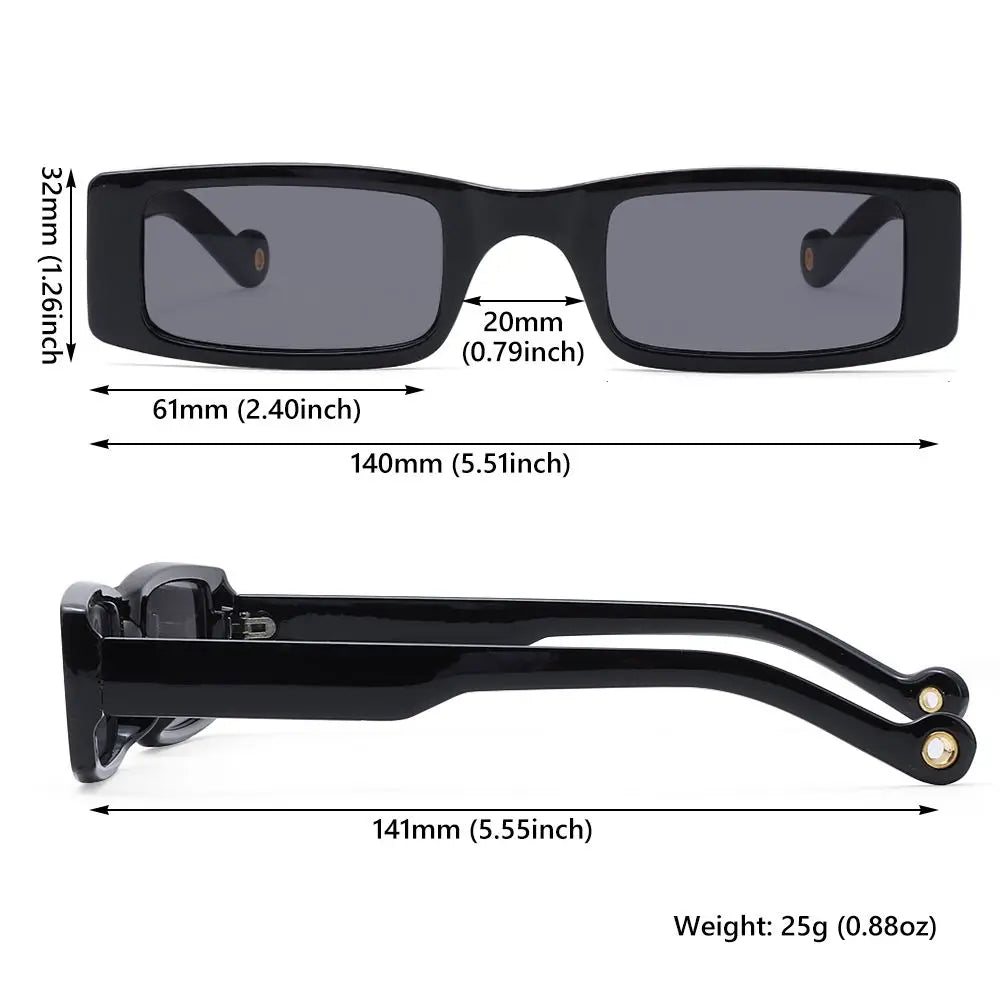 Square Small Frame Sunglasses for Women Men Retro Rectangle Sun Glasses Trendy UV Protection Shades Outdoor Eyewear Gafas 2025