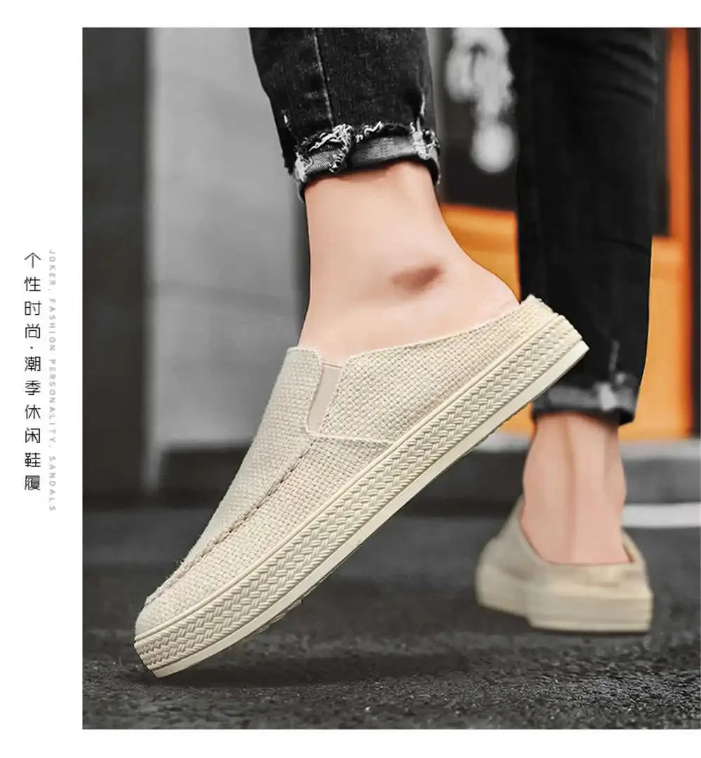Rubber Sole Open Back Summer Shoes Casual Sports Sneakers For Men Super Offers Offers New Hit Products Styling Famous Brand