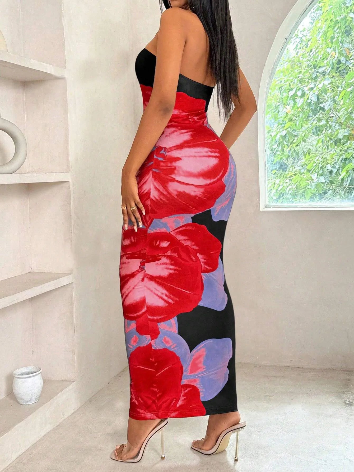 New Women's Dresses Summer Vintage Strap Casual Slim Elegant Evening Sleeveless Night Ruffles Sexy Maxi Long Dress Vestidos Sexy
