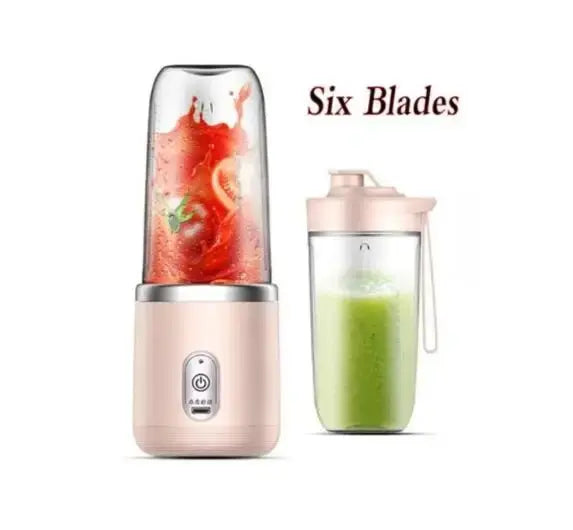 Portable Electric Blender Bottle 6 Blades Smoothie Maker