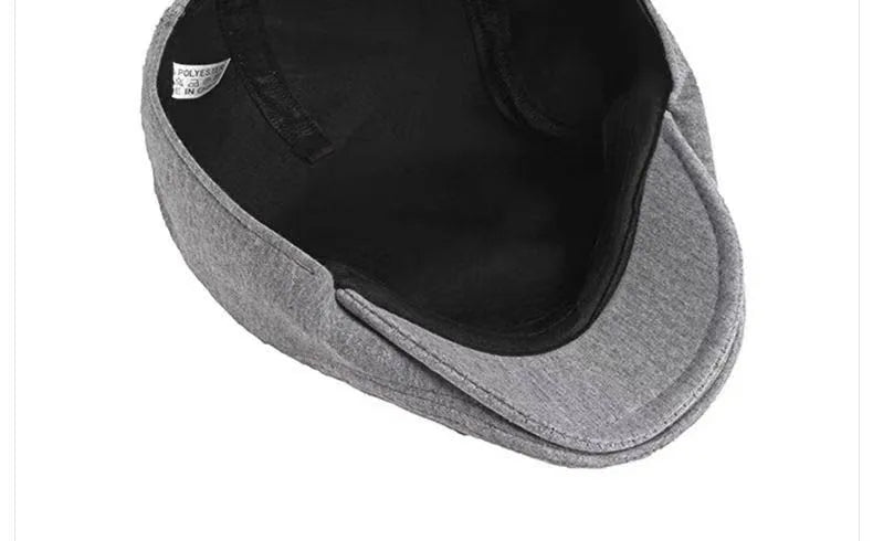 2025 Men berets Fashion Beret Solid Color Soft Top Casual Beanie Retro Literary Forward Cap Peak Cap Driver Hat Gift