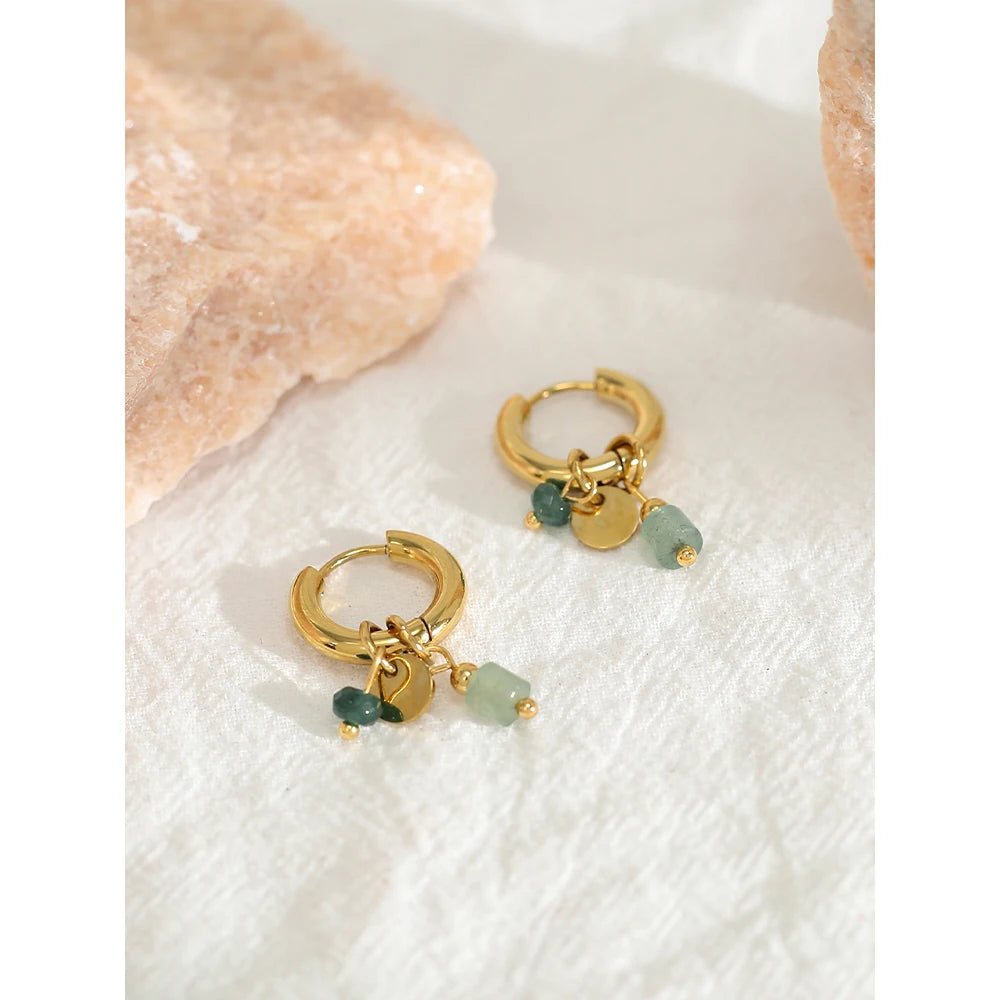 Gold Plated Stainless Steel Hoop Earrings