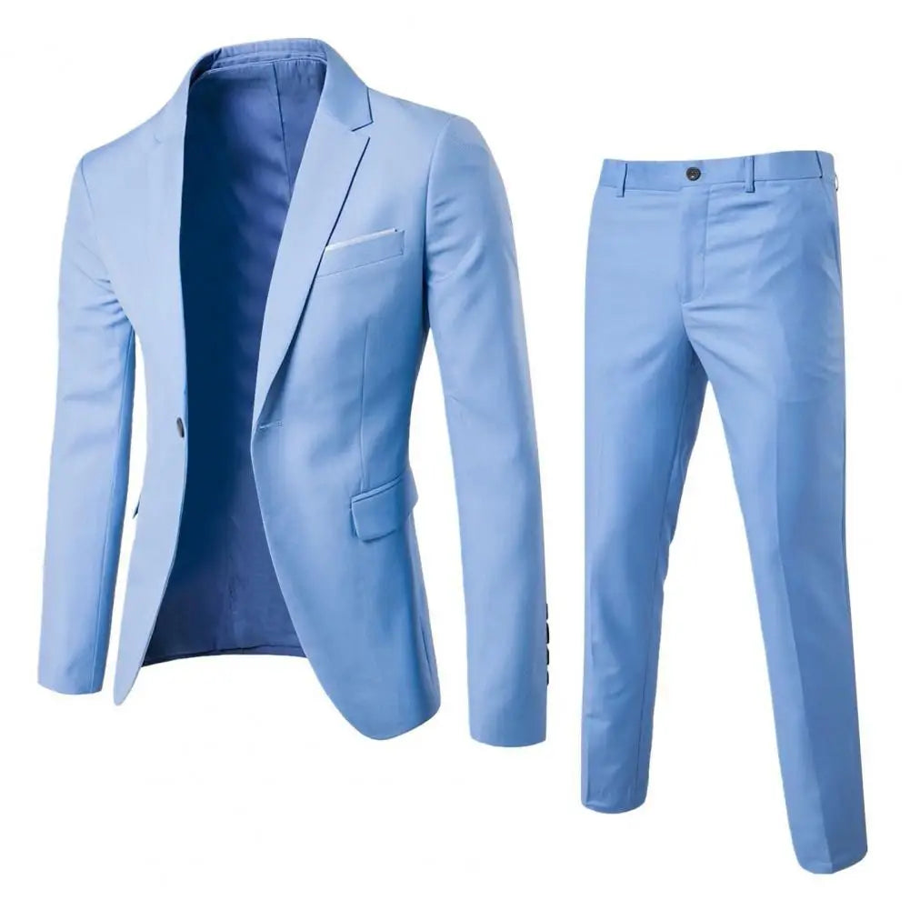 Men's Slim Fit Suit Set – 2-Piece Business Outfit