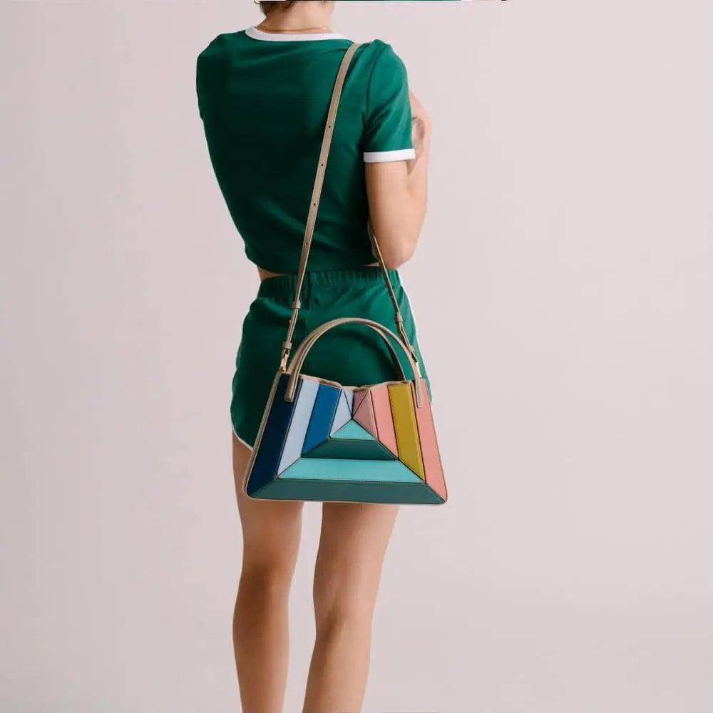 Fashion Panelled Women Handbags Patchwork Shoulder Bags Luxury Pu Leather Crossbdoy Bag Small Tote Trend Female Purses 2025