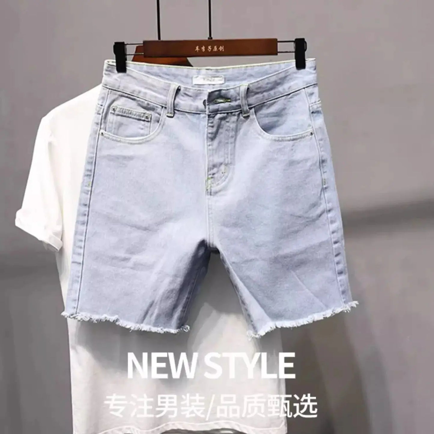 Hip Hop Cartoon Streetwear Polar Big Boy Shorts Y2K Pants Graphic Embroidery Retro Blue Denim Gym Shorts Men Basketball Shorts