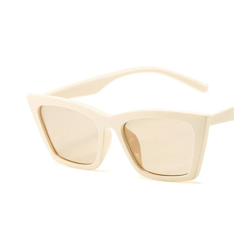 Women's Vintage Cat Eye Sunglasses Small Frame Retro