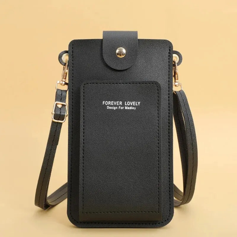 Soft Leather Wallets Touch Screen Cell Phone Shoulder Purse