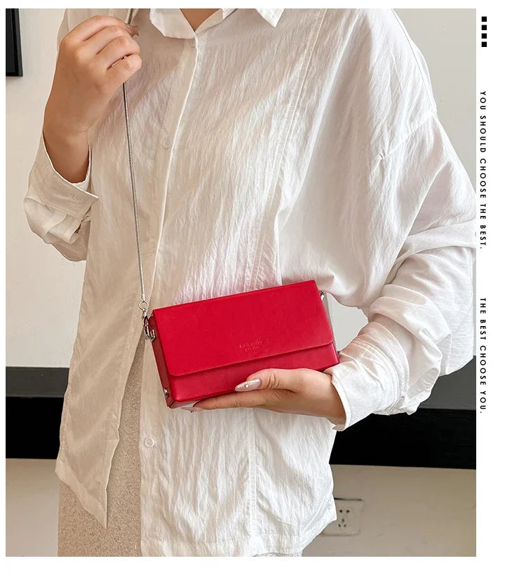 2025 New Women's Bag Fashion Simple Handbag High Quality Design Single Shoulder Bag Crossover Buckle Purse HOT SALE