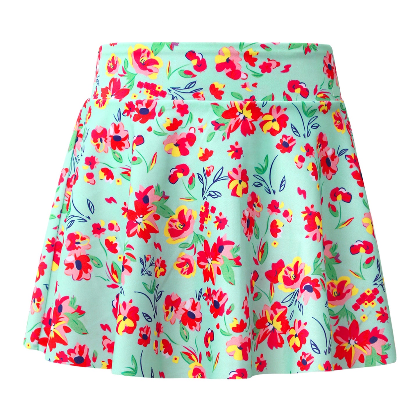 Kids Girls Swim Skirts Elastic Waistband Colorful Print Swim Skirts for Bathing Pool Beach Swimming Sport Wear Girl Teen 4-16Y