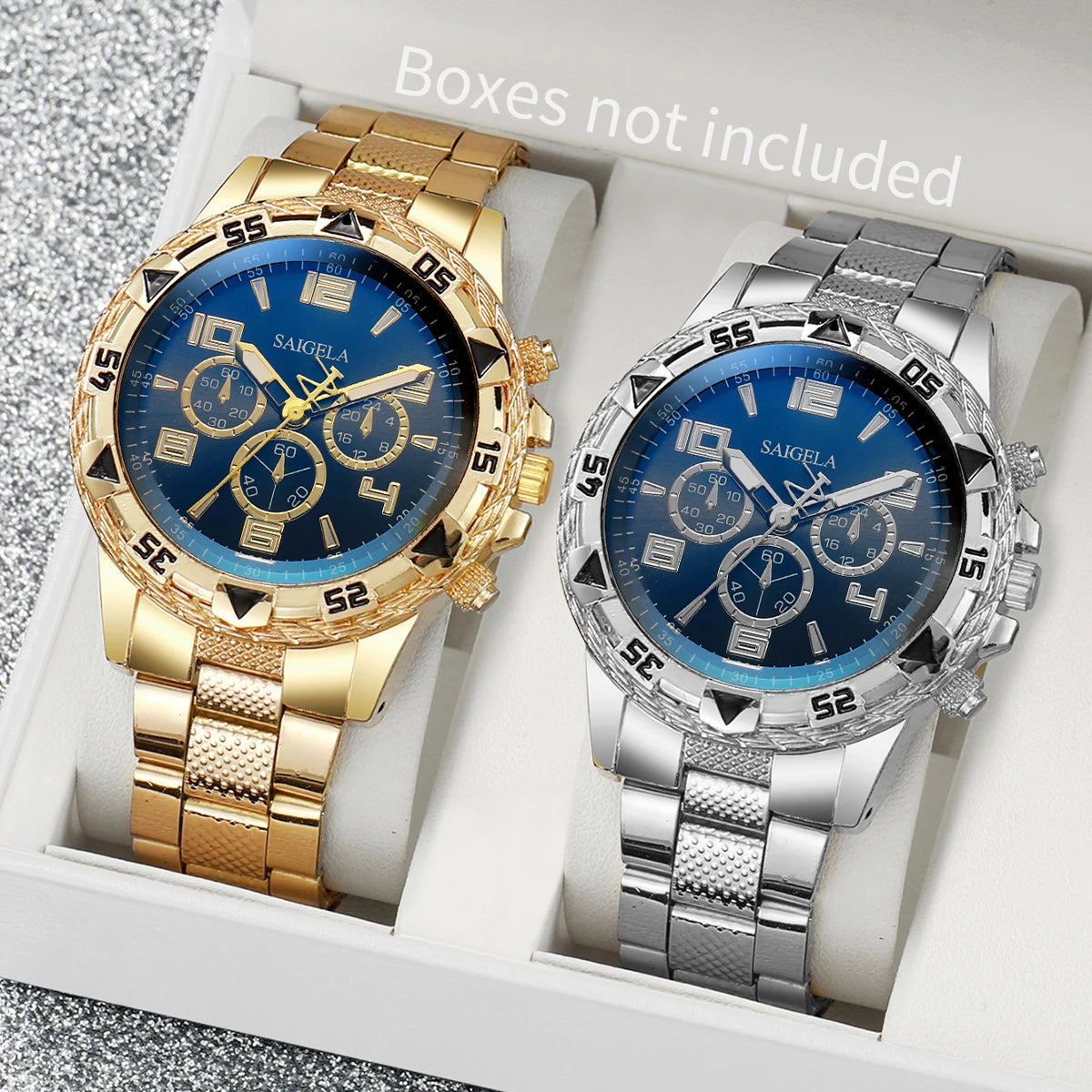 2pcs/set Men Business Watches Set