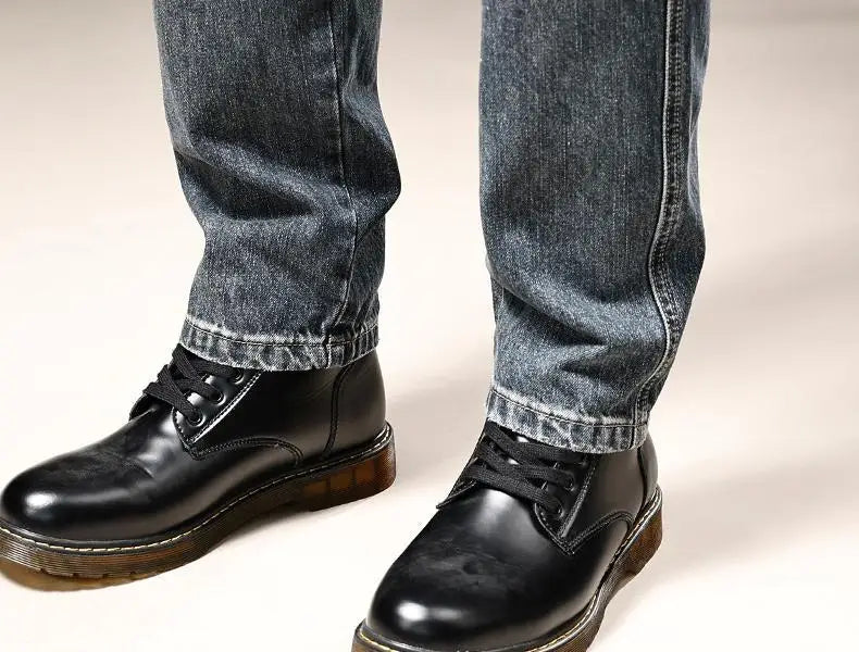 Jeans for Men Straight Male Cowboy Pants with Pockets Trousers Cargo Regular Aesthetic New in Stacked Korean Fashion Trend 2024