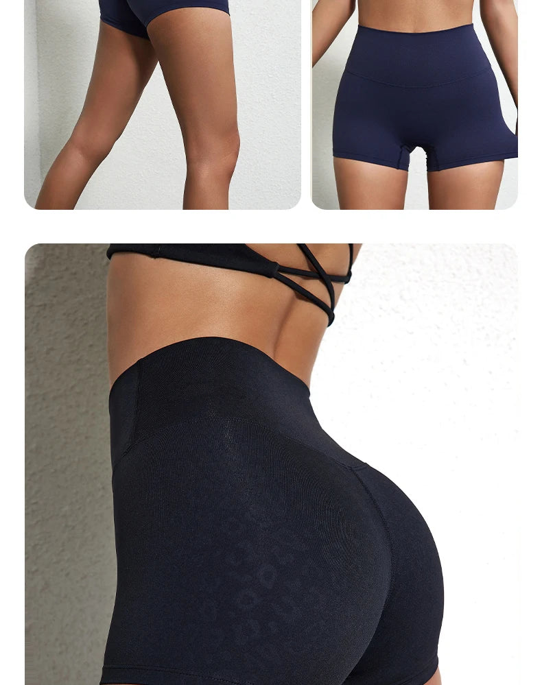 Sexy Solid Color Women Fitness Sport Short High Waist Athletic Yoga Short Leg Cycling Comprehensive Training Jogging Squat Proof
