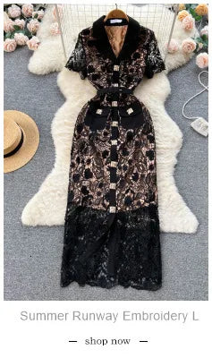 JAMERARY Women Dress Summer Runway Cut Out Double Layer Ruffles Embroidery Elastic Waist Short Party Vestidos Holiday Beach Wear