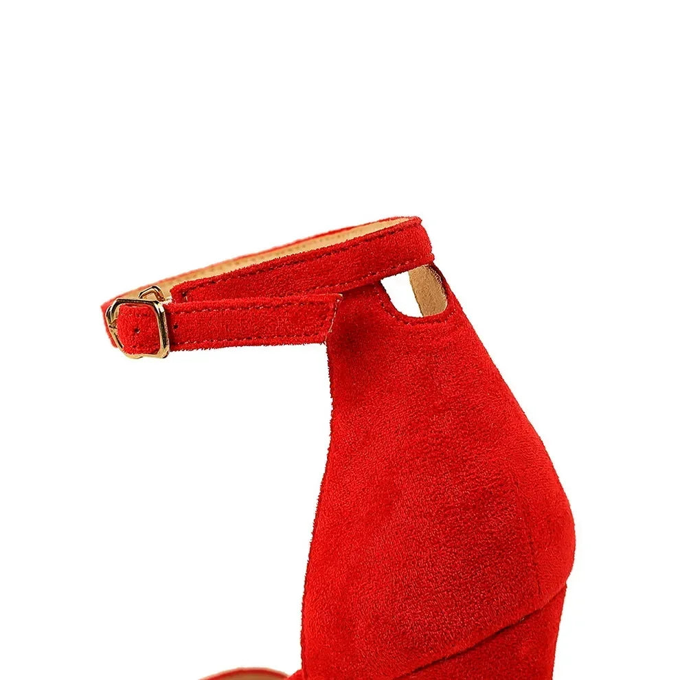 Women Sexy Club 10cm High Heels Stripper Gladiator Holiday Sandals Lady Daily Ankle Strappy Red Khaki Nightclub Dress Sandles