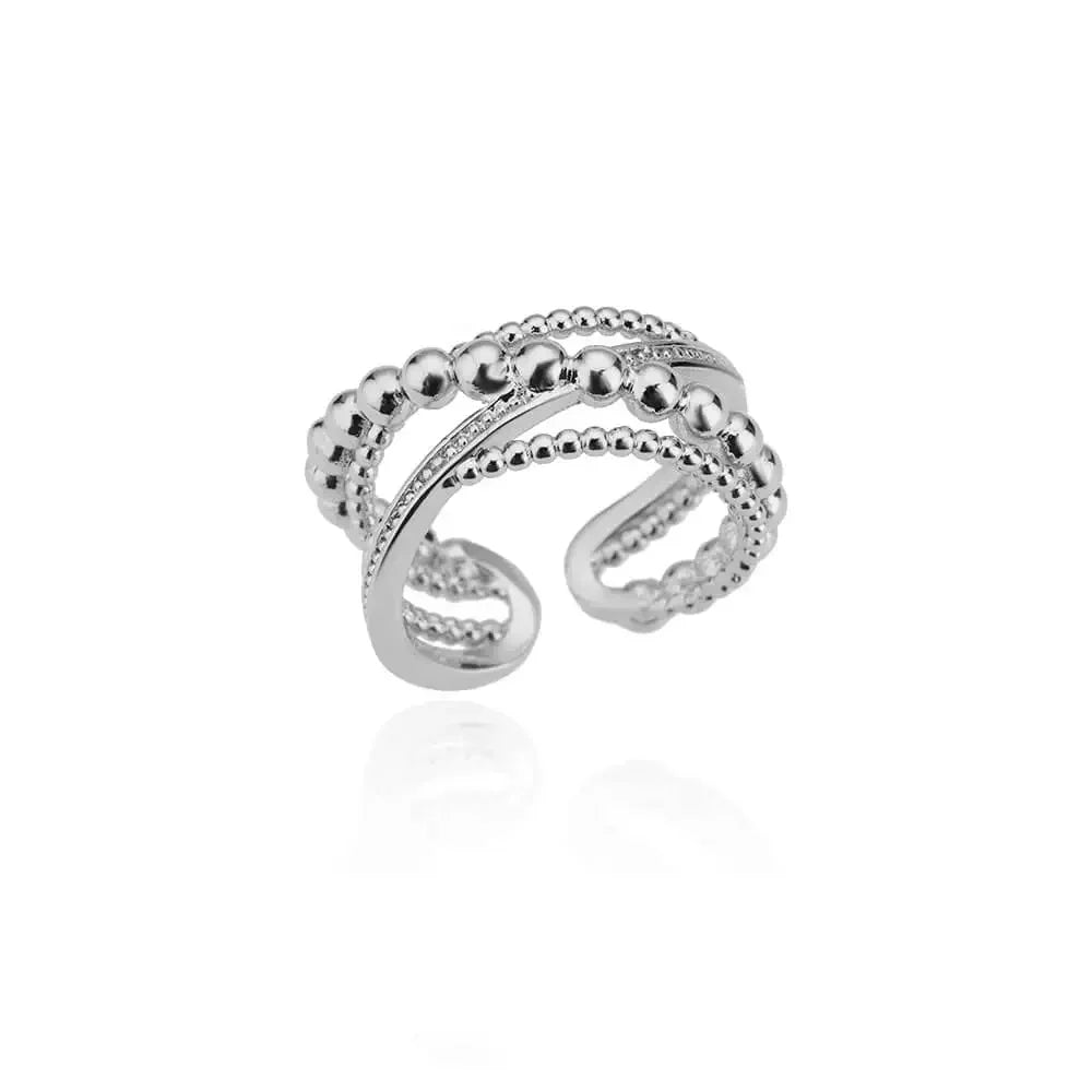 Women's Stainless Steel Heart Ring Gold Waterproof