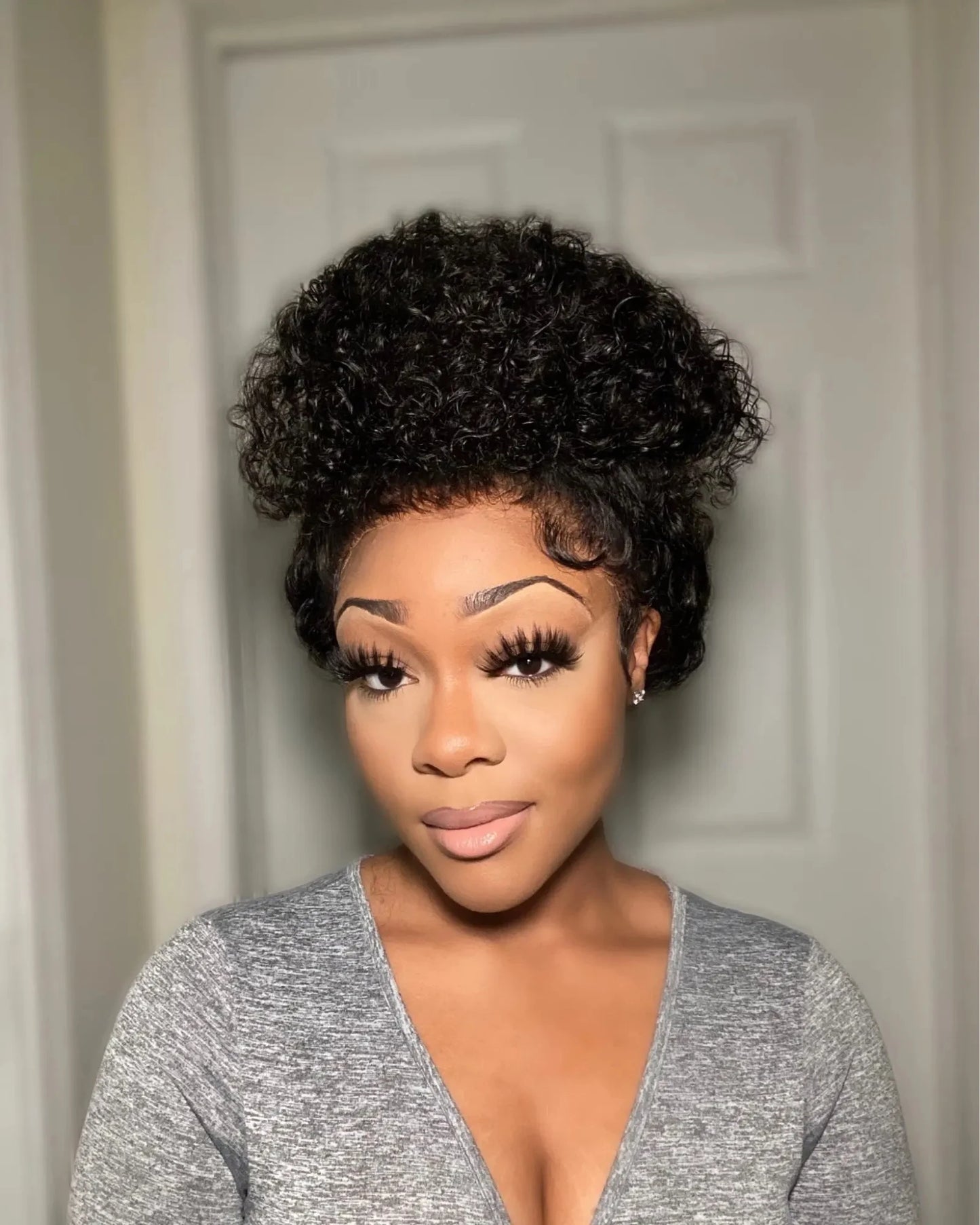 Curly 360 Lace Front Human Hair Wigs 250 Density Brazilian Deep Wave 40 Inch 13x6 HD Lace Frontal Wig 100% Human Hair Preplucked