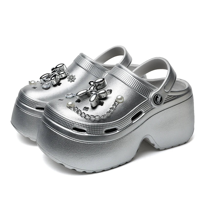 Women's Platform Clogs Summer 2025 Comfortable Slip On Wedge Sandals