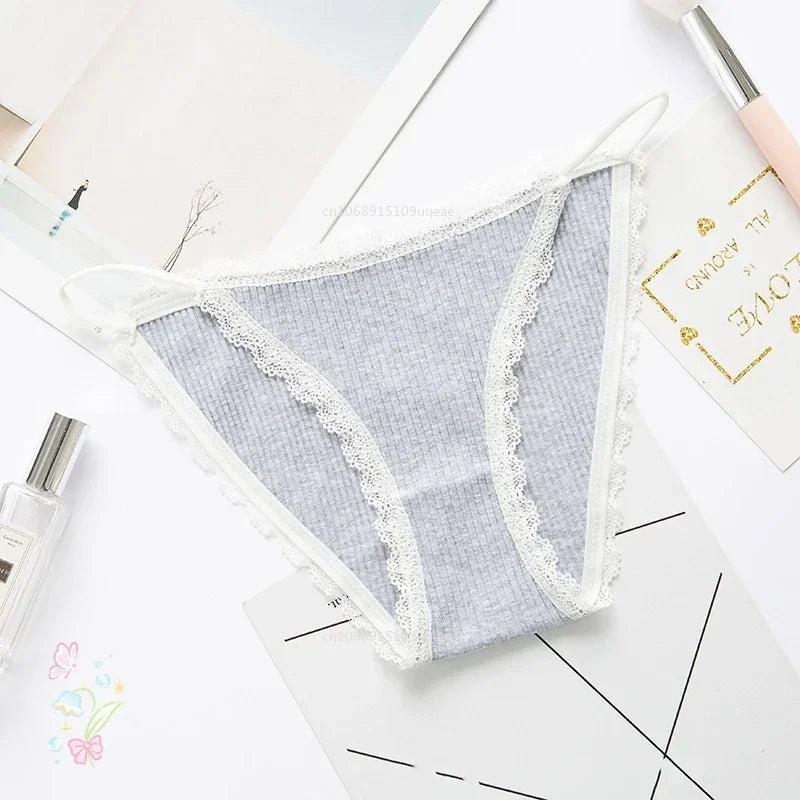 2025 Sexy Thong Sports Comfortable Briefs String Female Lingerie Simple Cotton Sexy Women Underwear Cute Lace Seamless Panties