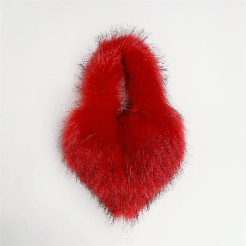 Fluffy Plush Heart Shaped Women bags