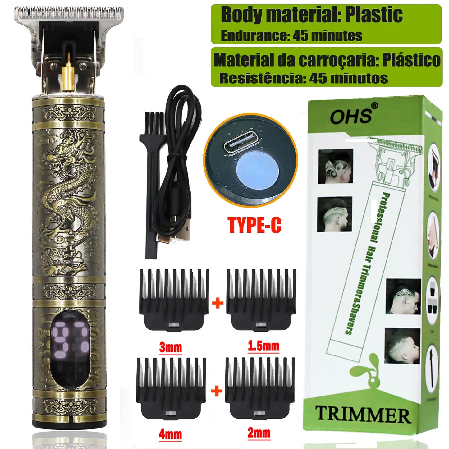 T9 LCD Hair Clipper & Trimmer