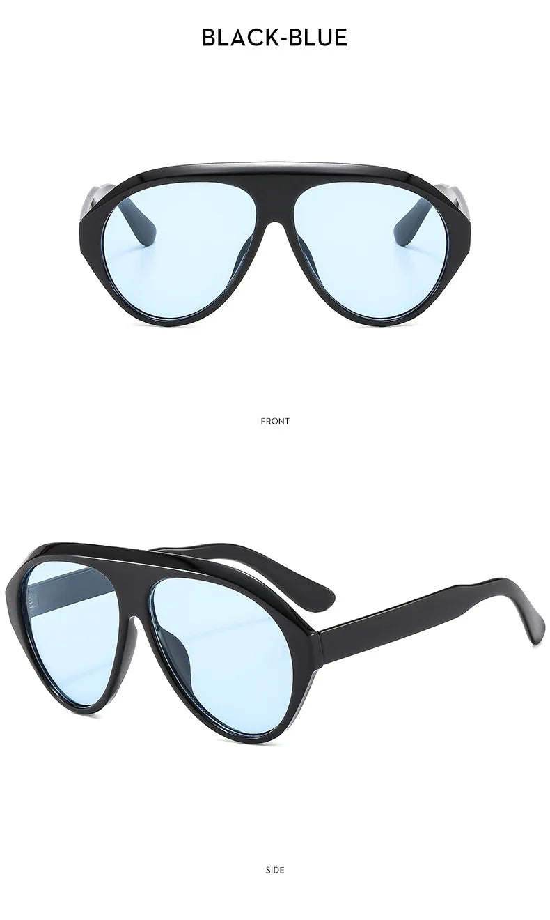 2025 New Fashion Oval Luxury Brand Sunglasses For Women Men Retro Oversized Frame Sun Glasses Trending Shades UV400 Eyeglasses