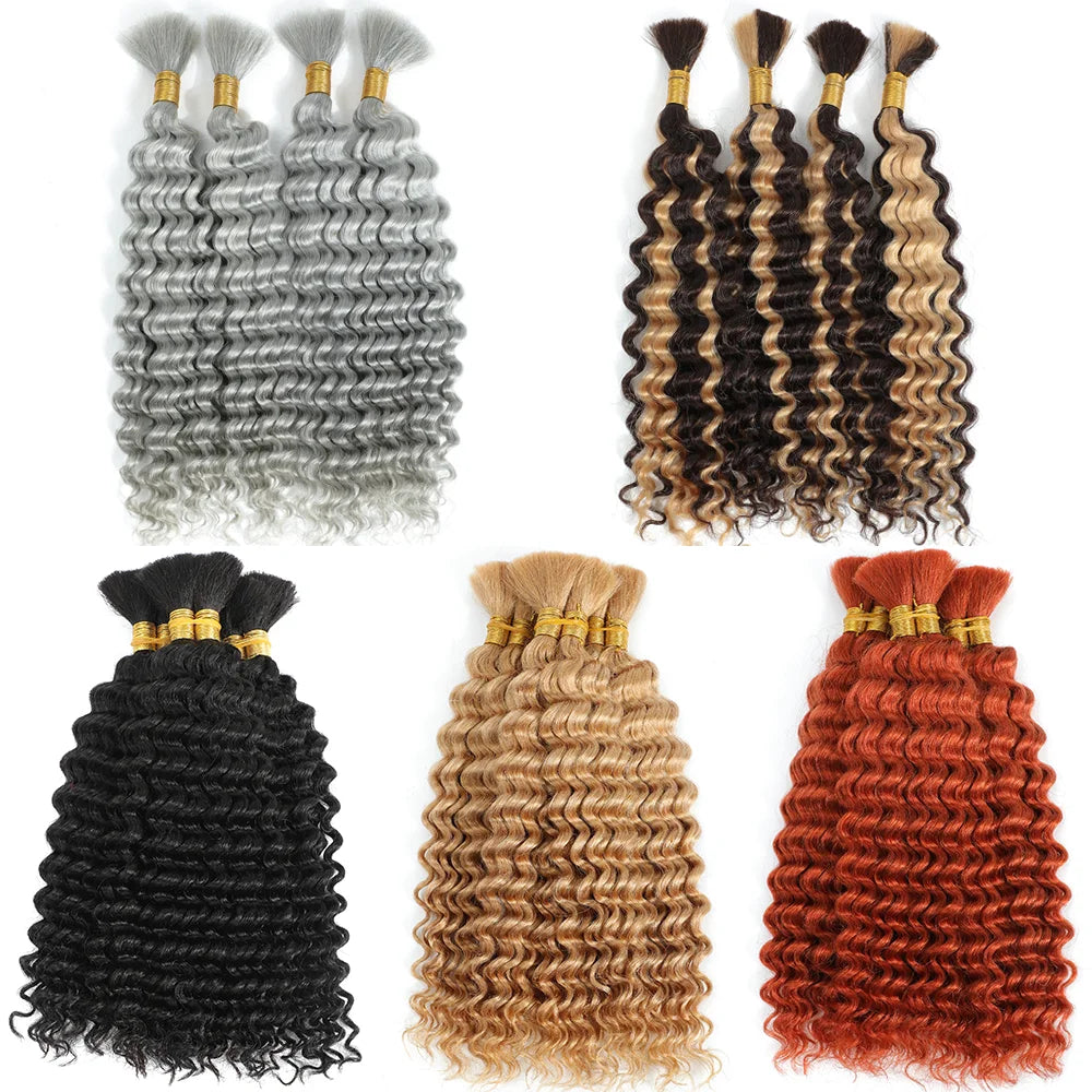 Bulk Human Hair Deep Wave For Braiding Deep Curly