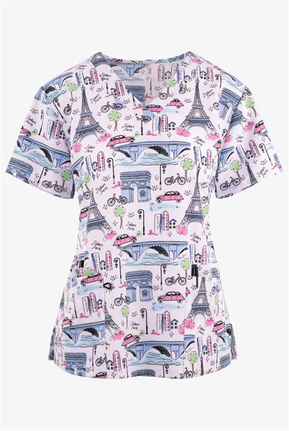 Pharmacist Dentist Veterinary Nurse Grooming Scrubs Leopard Printed Nurse Gowns Printed Medical Laboratory Medical Uniforms