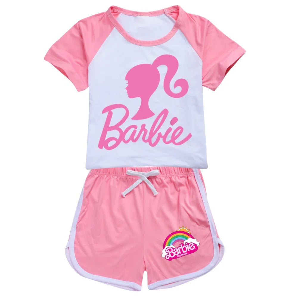 Barbie T-shirt And Shorts Sports Suit for Boys and Girls