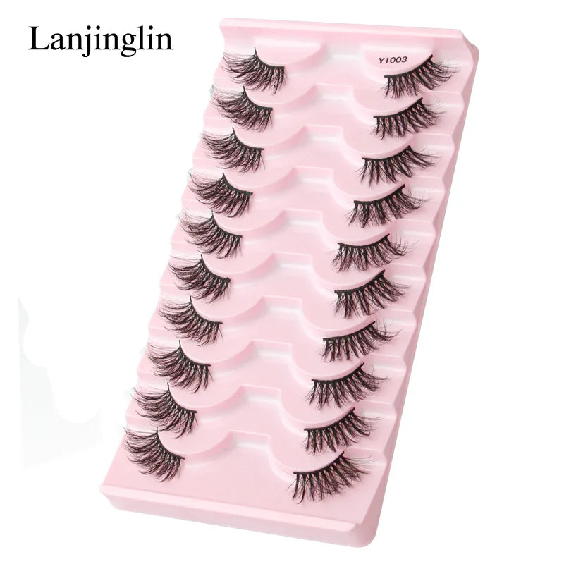 Half Eye Lashes Faux Mink Wispy Fluffy Extensions