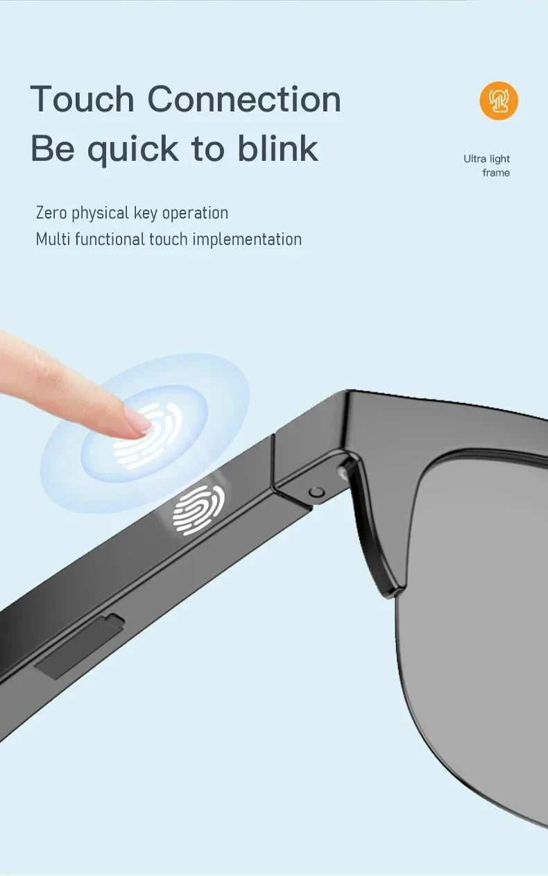 Smart Sunglasses Glasses Bluetooth Call Outdoor Sports Headphones HIFI Blue Light Waterproof Anti-UV For Men And Women