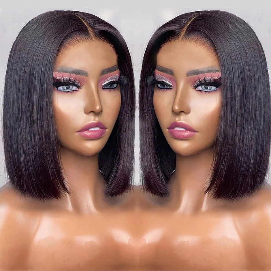 Wear & Go Bob Wig – Straight Glueless Human Hair