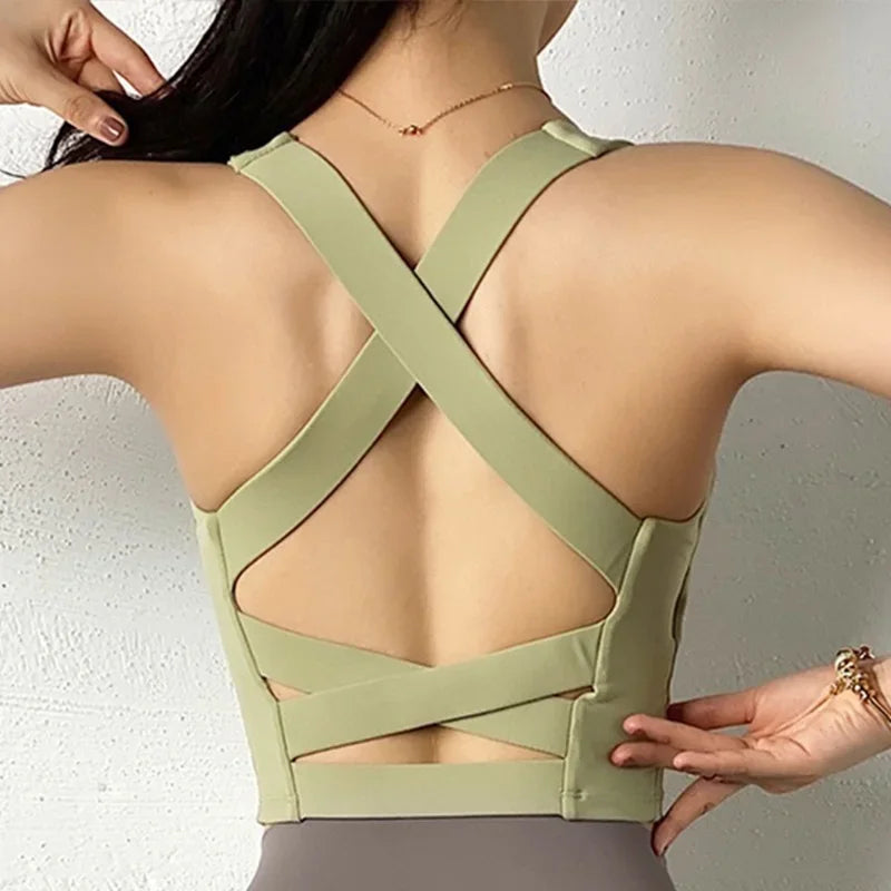 Cloud Hide Sexy Sport Shirt Women Sports Bra Fitness Underwear Push Up Yoga Tank Crop Top Running Gym Girl Vest Workout Athletic