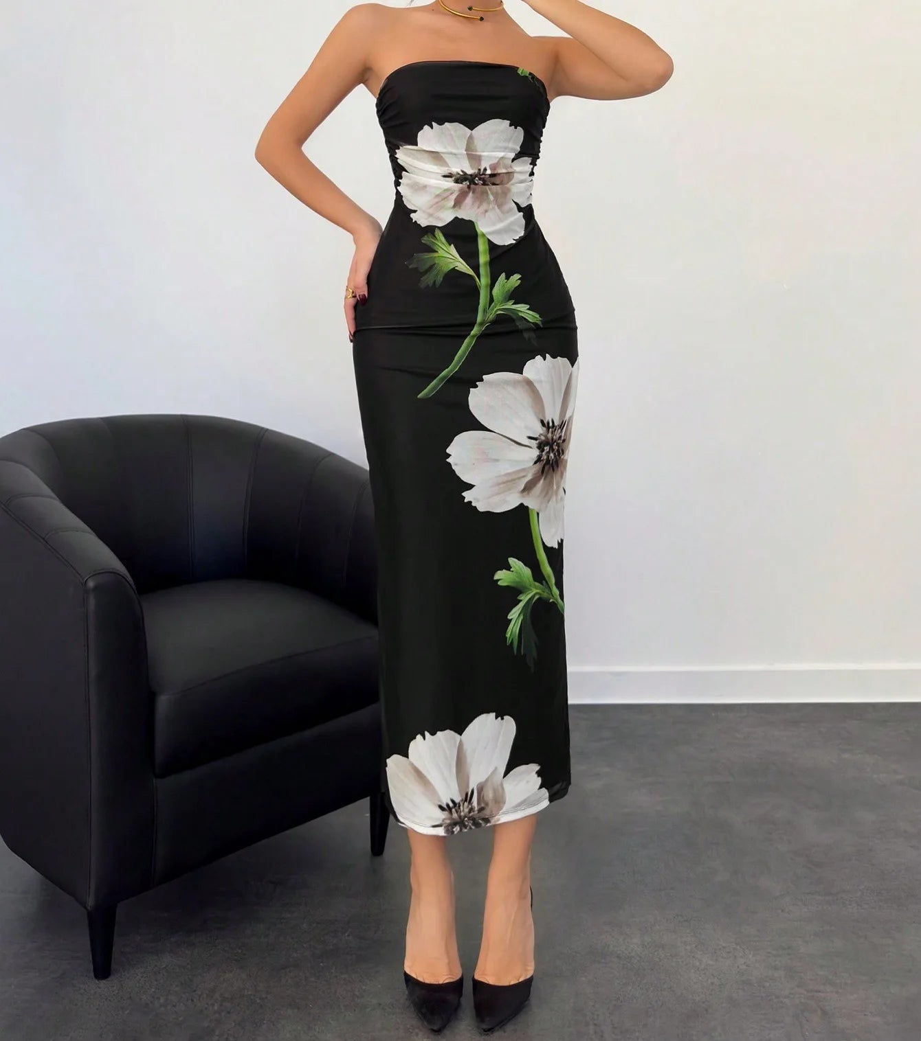 New Women's Dresses Summer Vintage Strap Casual Slim Elegant Evening Sleeveless Night Ruffles Sexy Maxi Long Dress Vestidos Sexy