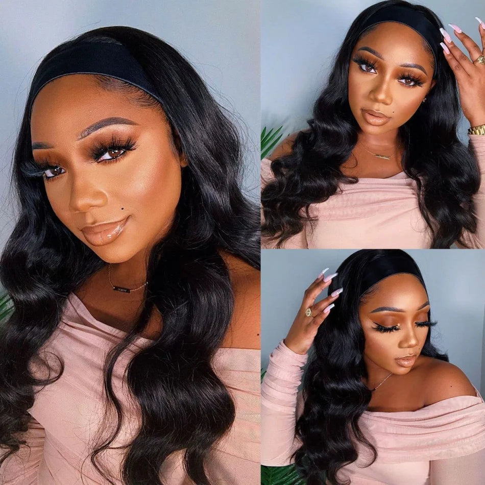 3x1 Middle Part Lace Wig Body Wave Cheap Wigs Full Machine Made Human Hair Wig with Bangs for Women on Clearance Sale Front