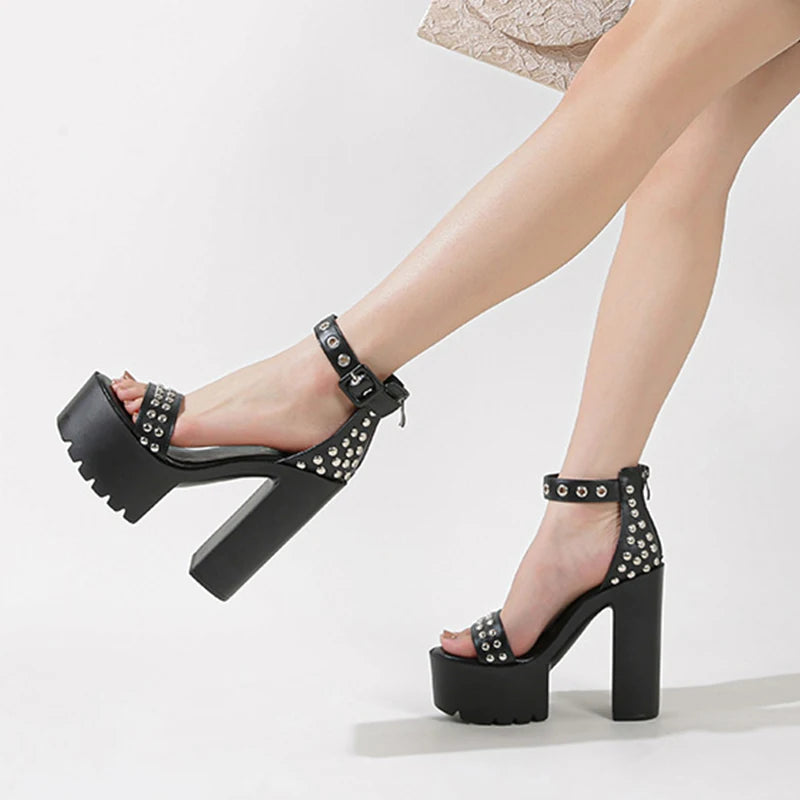 Summer Fashionable High Heels Leisure Chunky Platform Sandals