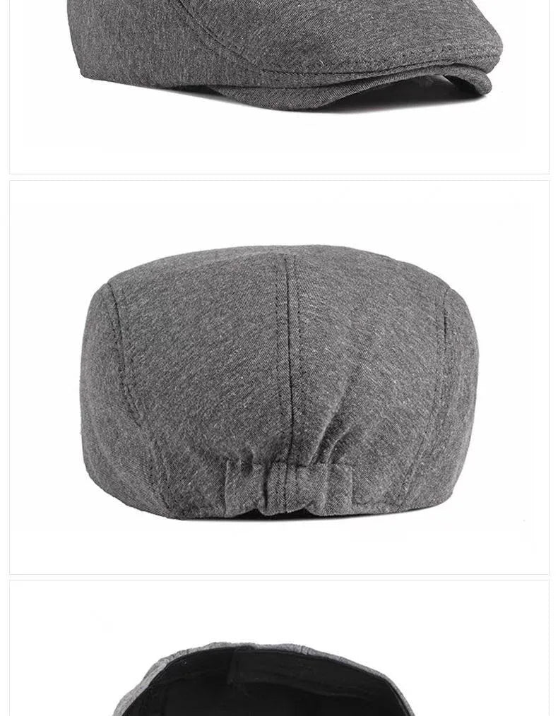2025 Men berets Fashion Beret Solid Color Soft Top Casual Beanie Retro Literary Forward Cap Peak Cap Driver Hat Gift